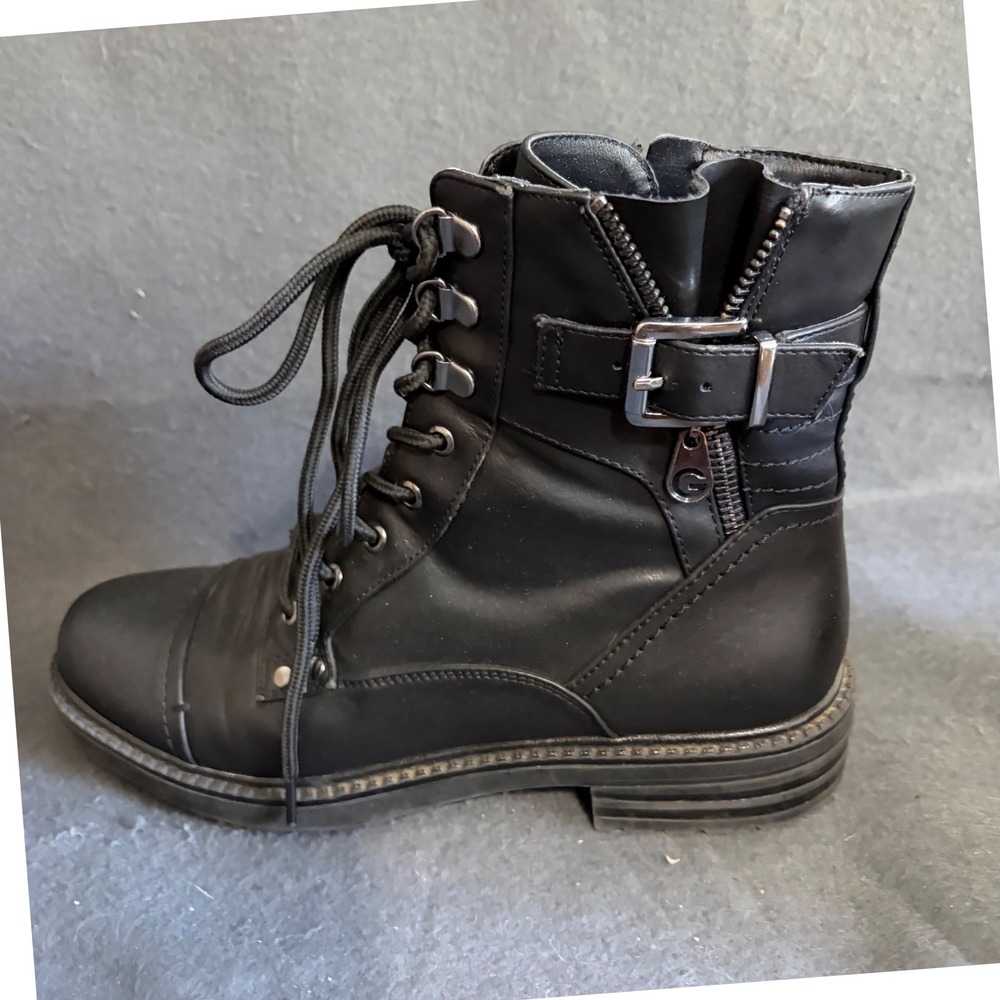 G by GUESS Combat Boots Women 8M Black Punk Whimsigoth Fall 90s Grunge Girl